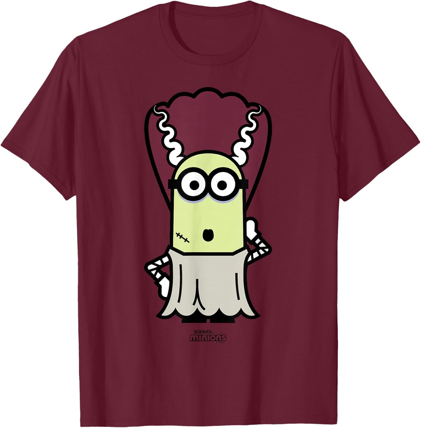 Minions Monsters Bride Kevin Halloween T-Shirt - T-Shirt | Maroon