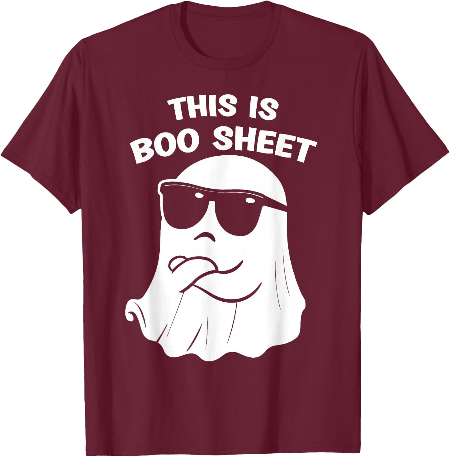 This Is Boo Sheet Ghost Halloween Costume funny Men Women T-Shirt - T-Shirt | Maroon
