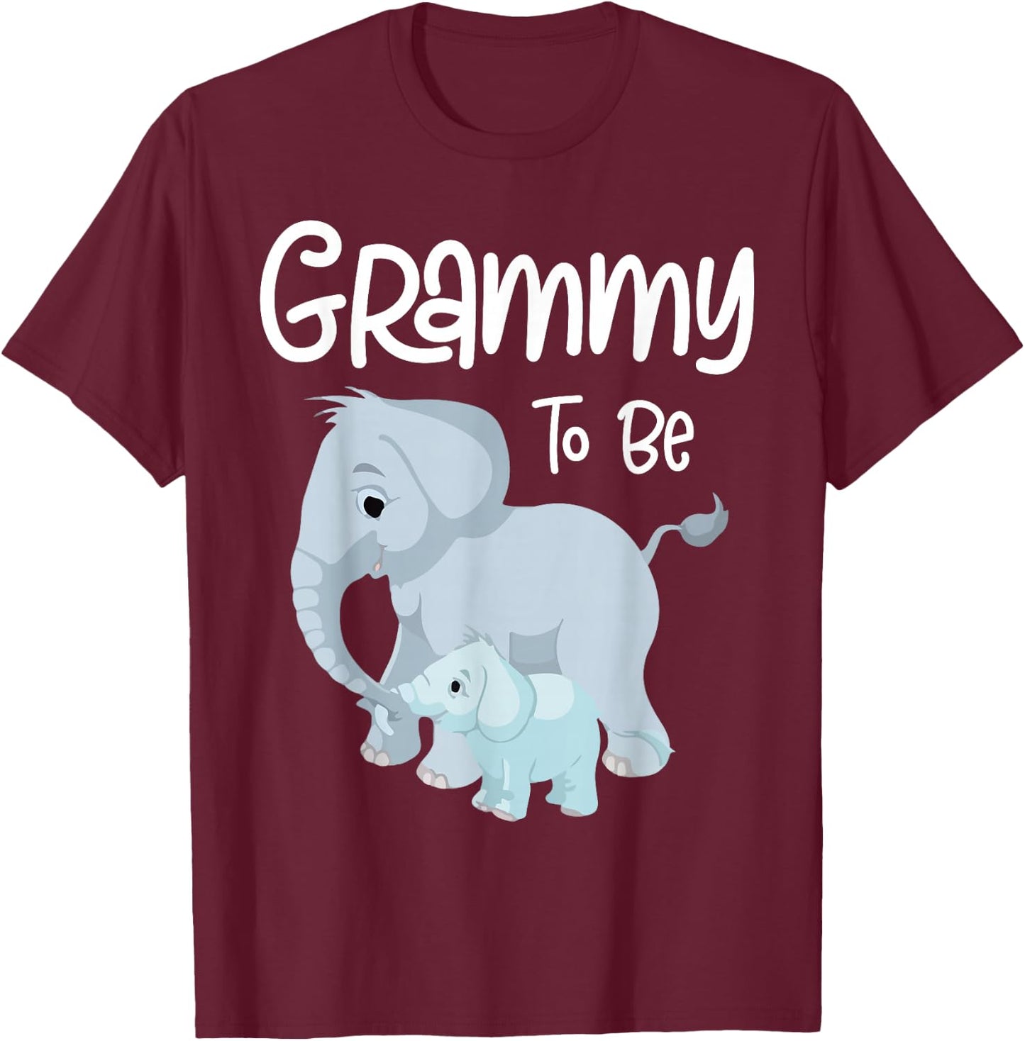 Grammy To Be Elephant Baby Grammy Cute T-Shirt - T-Shirt | Maroon