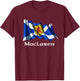 Scottish Flag Clan MacLaren Lion Rampant Scotland Flag T-Shirt - T-Shirt | Maroon