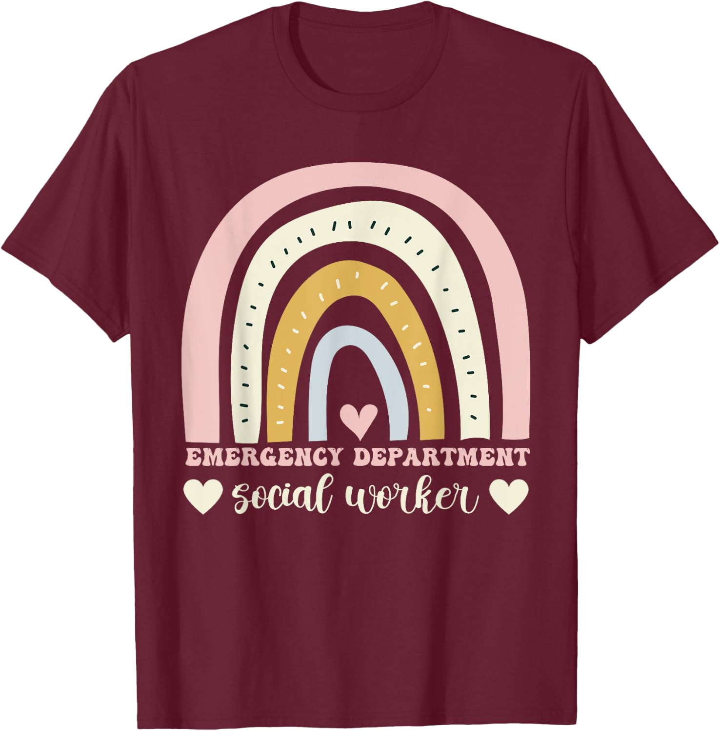 Emergency department social worker T-Shirt - T-Shirt | Maroon