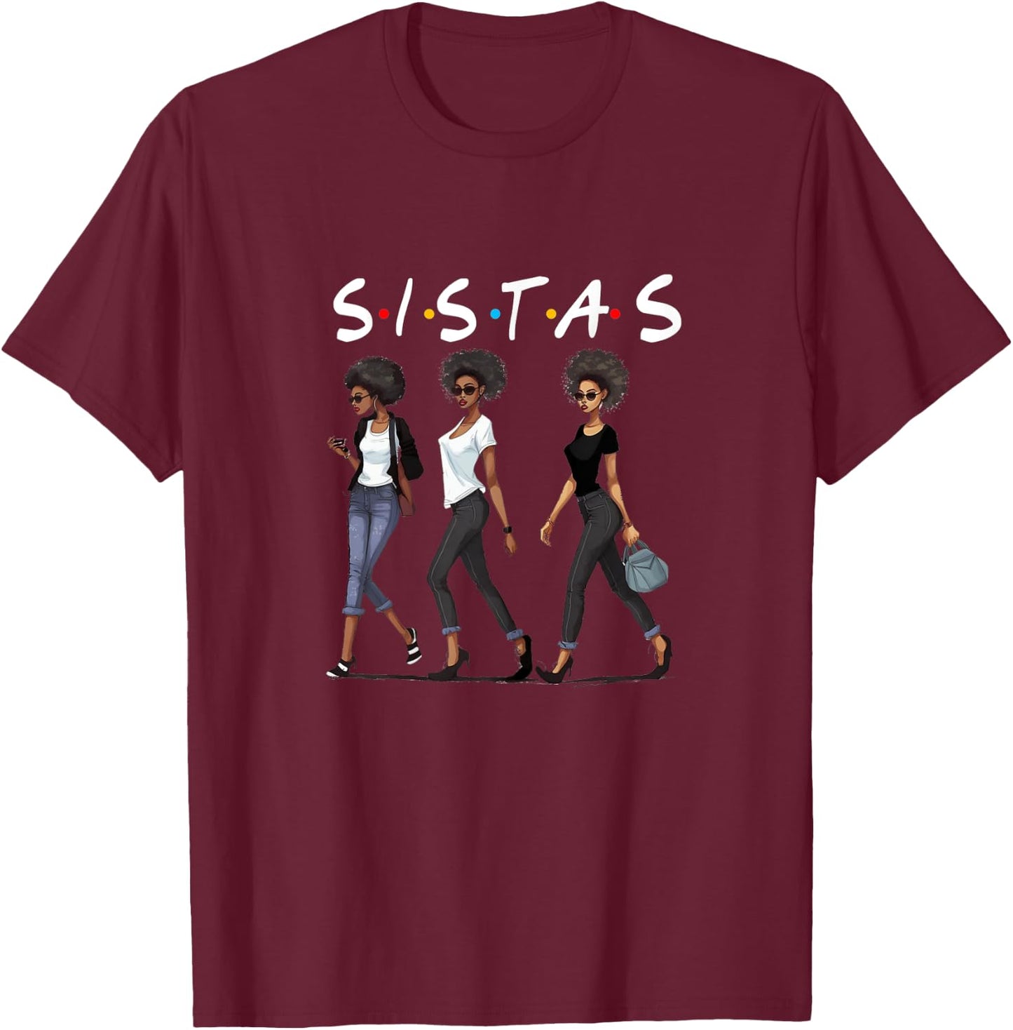 Melanin Queen African American Pride Black Girl Magic Attire T-Shirt - T-Shirt | Maroon