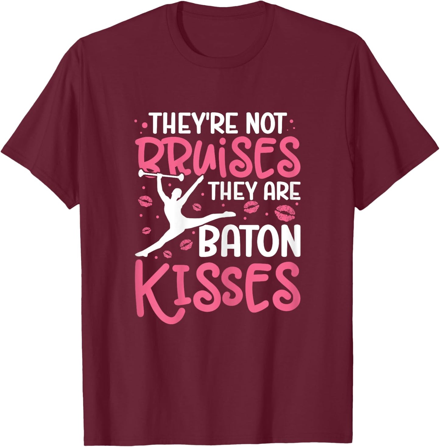 Baton Twirler Majorette Twirling Girl Dance Baton Gymnastics T-Shirt - T-Shirt | Maroon