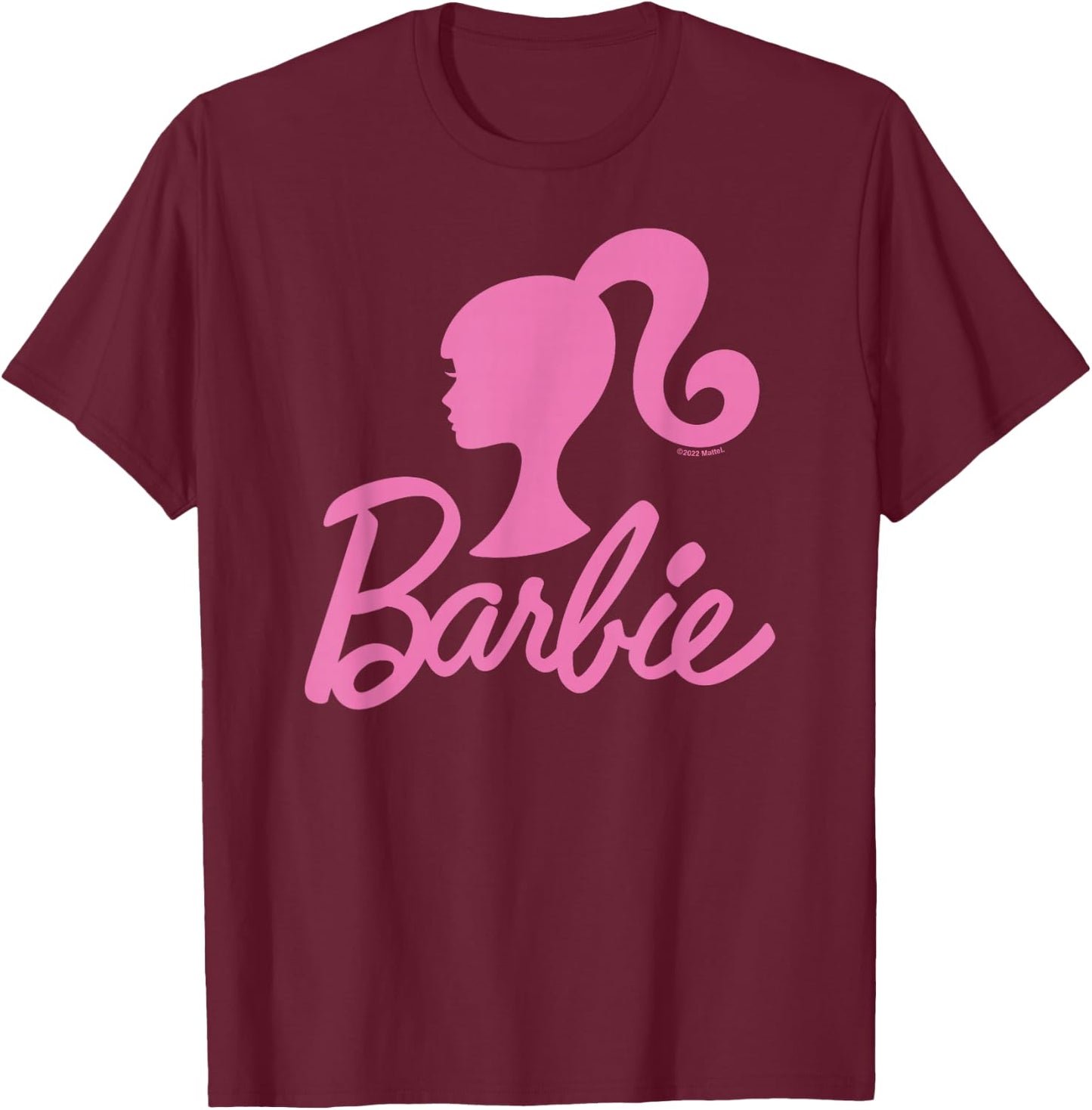 Barbie - Barbie Pink Logo T-Shirt - T-Shirt | Maroon