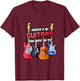 I Wonder If My Guitars Think About Me Too Guitar Gift T-Shirt - T-Shirt | Maroon