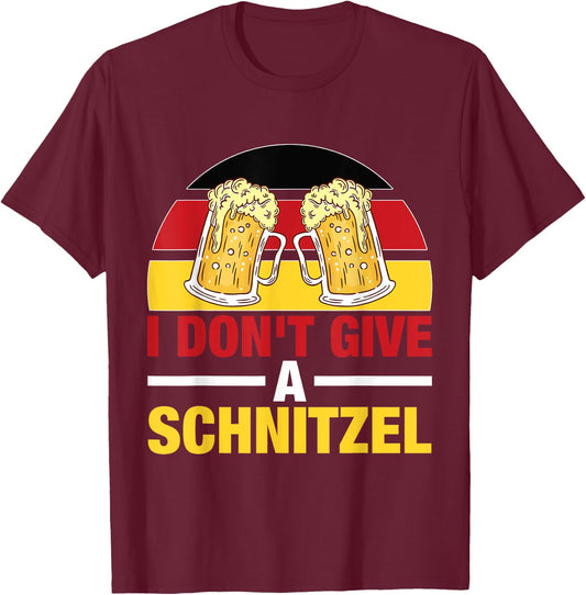 I don't give a Schnitzel Wurst Schnitzel Beer German T-Shirt - T-Shirt | Maroon