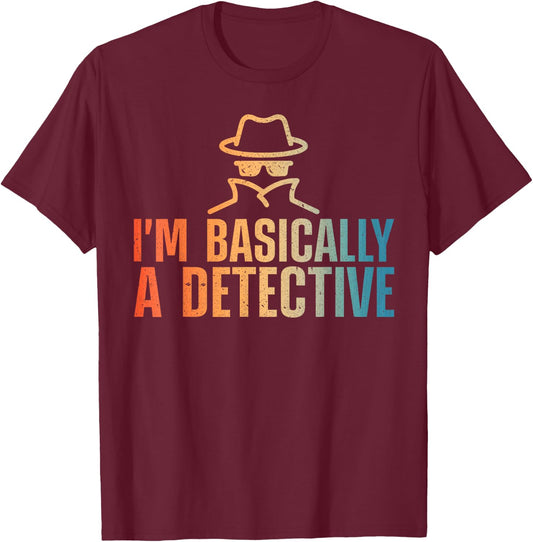 Cool Detective Women Murder Shows True Crime Lover T-Shirt - T-Shirt | Maroon