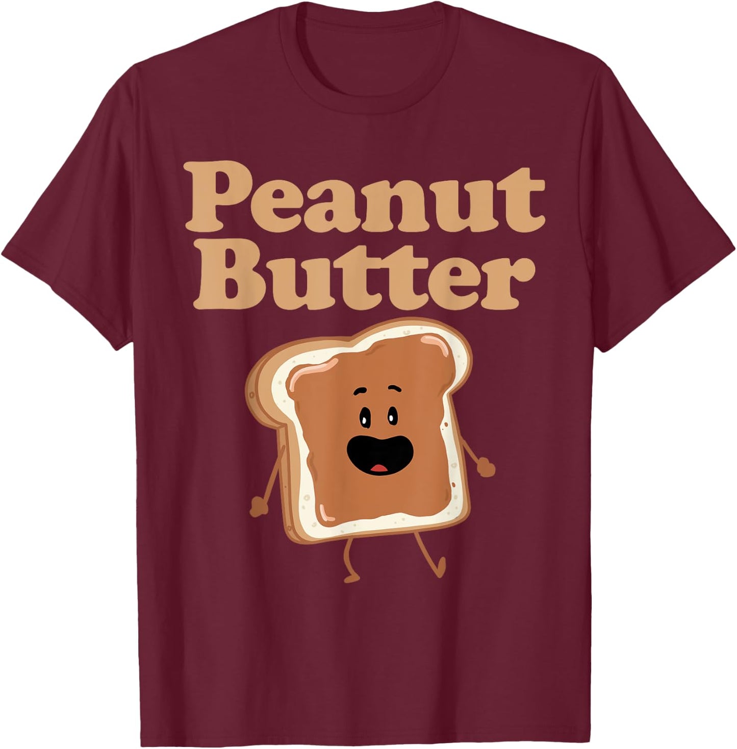 Dancing Peanut Butter matching Peanut Butter and Jelly T-Shirt - T-Shirt | Maroon