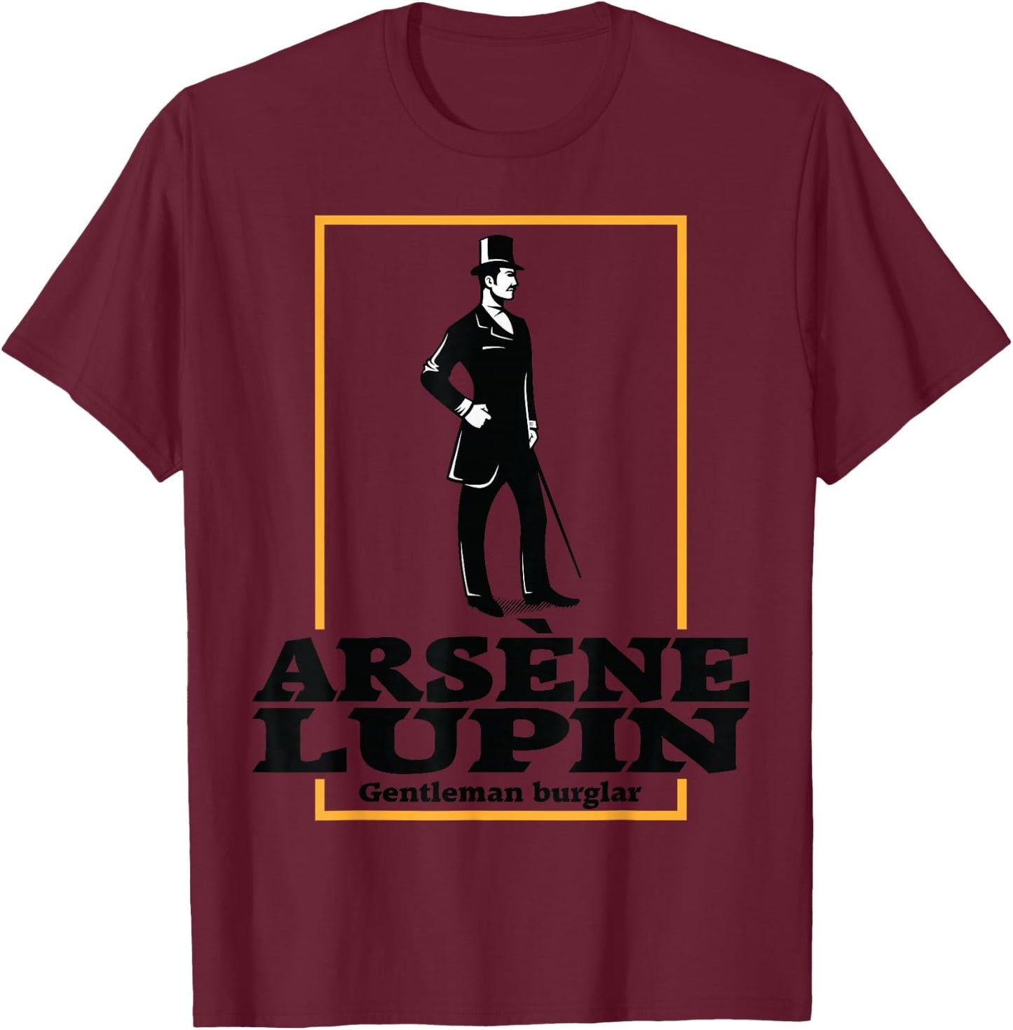 Arsene Lupin Gentleman Burglars Thief Detective Vintage T-Shirt - T-Shirt | Maroon