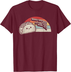 Christian Taco Retro Wanna Taco Bout Jesus Cinco de Mayo T-Shirt - T-Shirt | Maroon