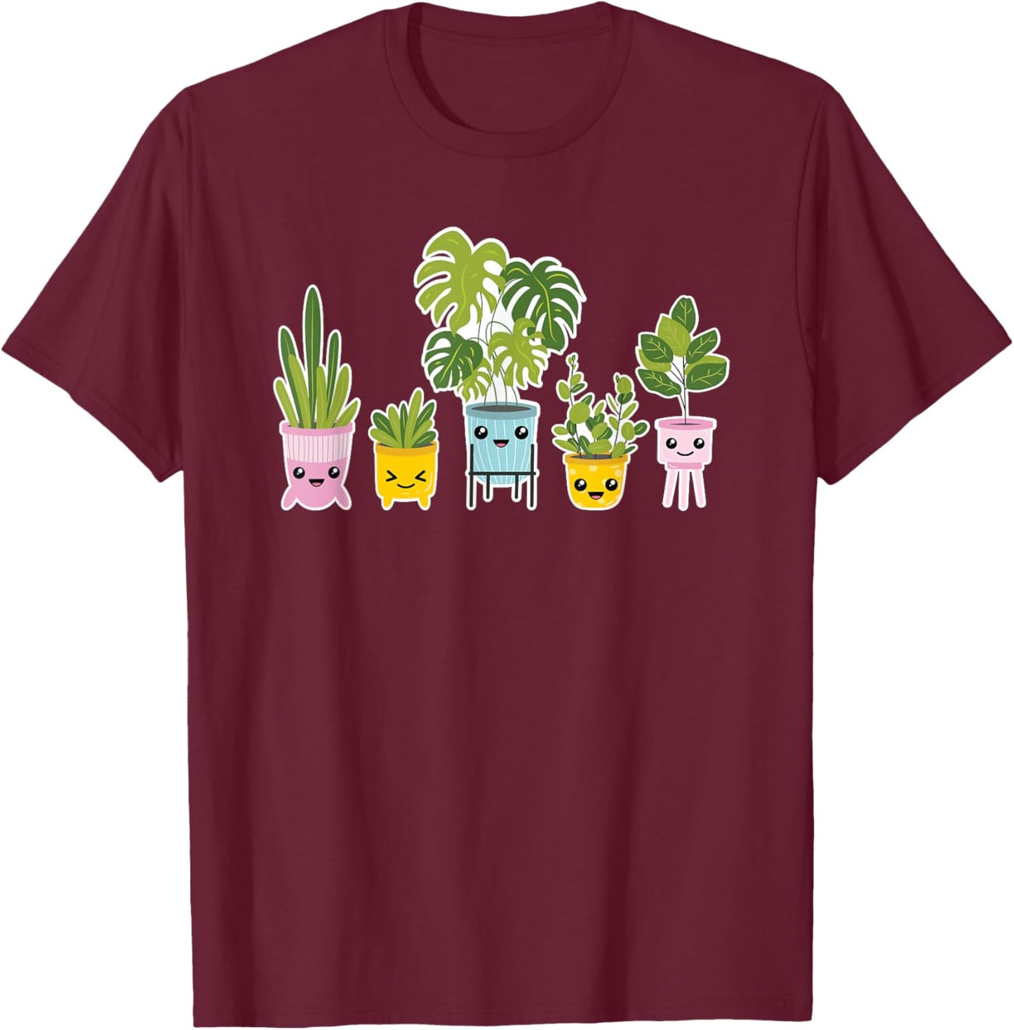 Funny Plant Merch Clothes Women Kids Kawaii Plants Succulent Gardener Plant Lover T-Shirt - T-Shirt | Maroon