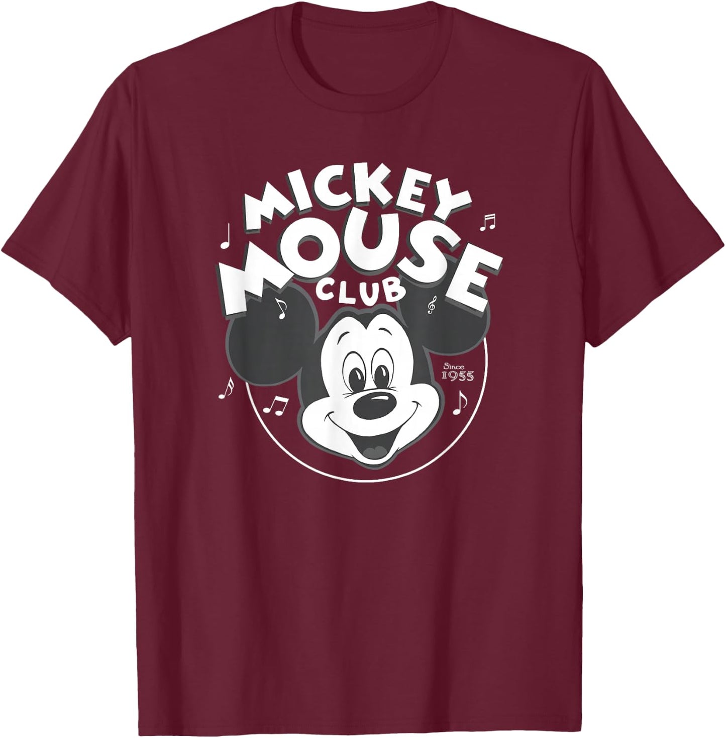 Disney Mickey and Friends Mickey Mouse Club Vintage Music T-Shirt - T-Shirt | Maroon