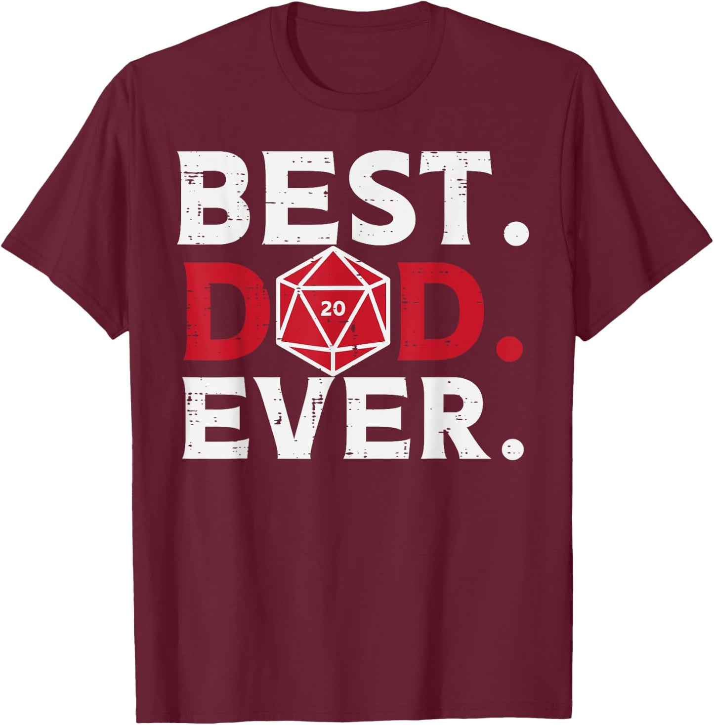 Rpg Best Dad Ever Funny Gamer Daddy Papa Men T-Shirt - T-Shirt | Maroon