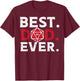 Rpg Best Dad Ever Funny Gamer Daddy Papa Men T-Shirt - T-Shirt | Maroon