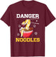 Danger Noodles Snake Owner Ball Python Reptile Snakes T-Shirt - T-Shirt | Maroon