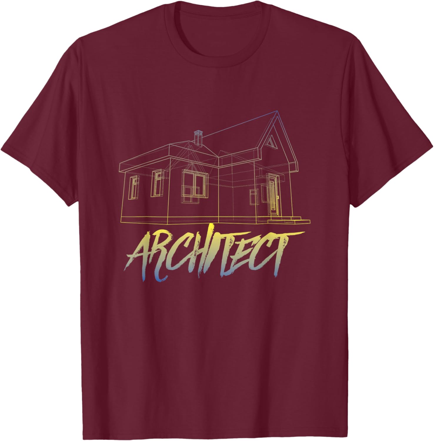 Architect House | Building Engineering | Architecture T-Shirt - T-Shirt | Maroon