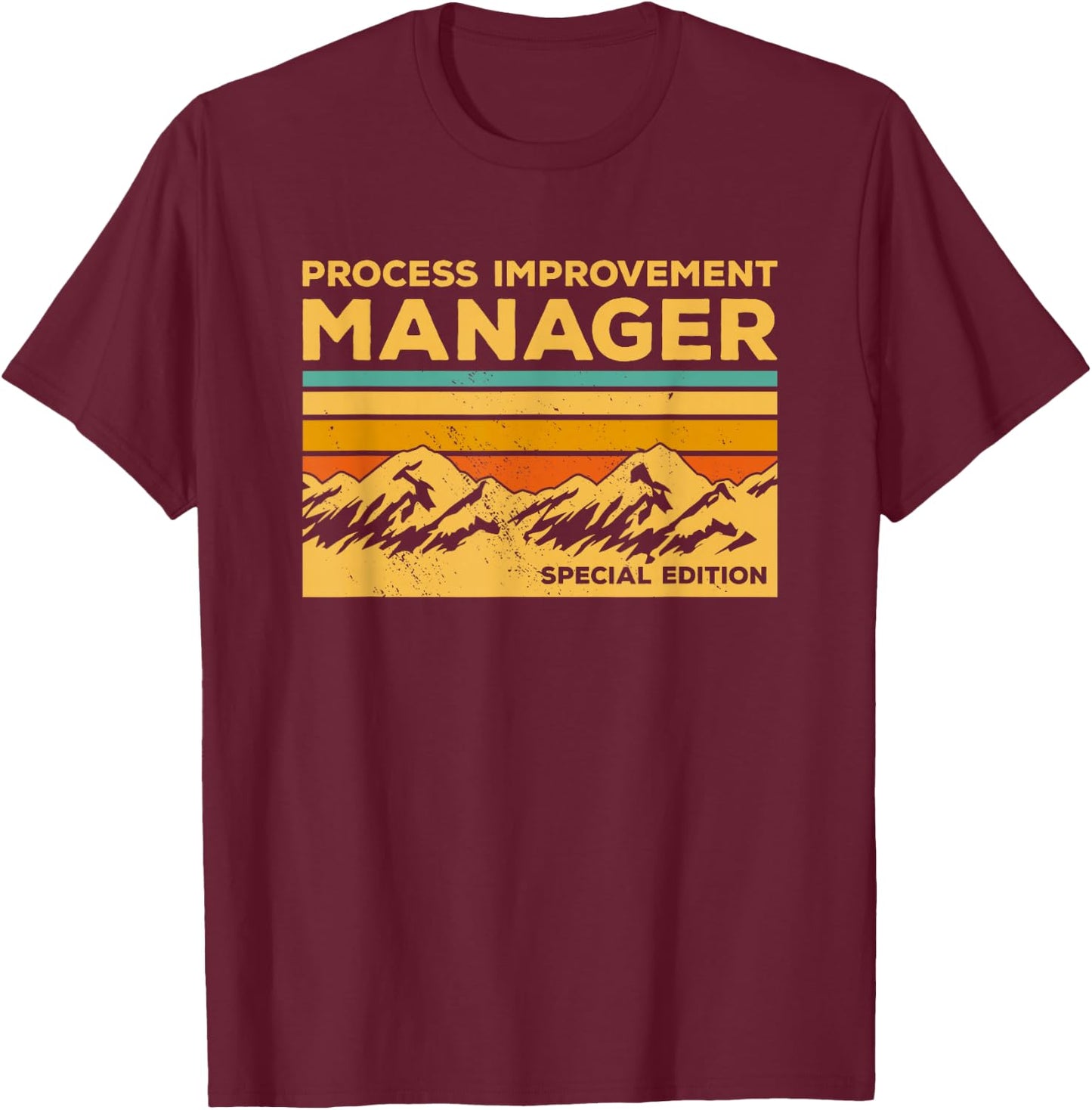 Vintage Process Improvement Manager T-Shirt - T-Shirt | Maroon