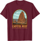 Capitol Reef National Park Cathedral Valley Vintage Emblem T-Shirt - T-Shirt | Maroon