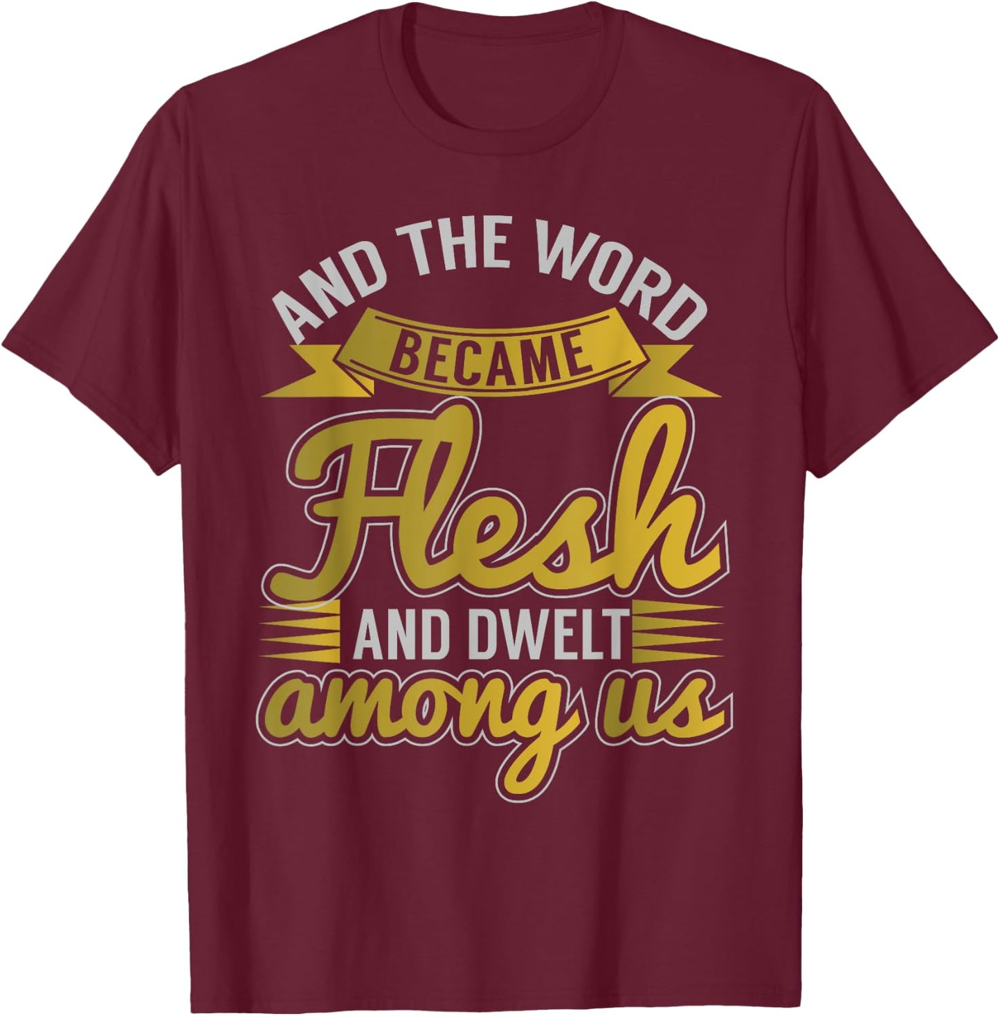 Hebrew Israelite Clothing Judah Word Became Flesh T-Shirt - T-Shirt | Maroon