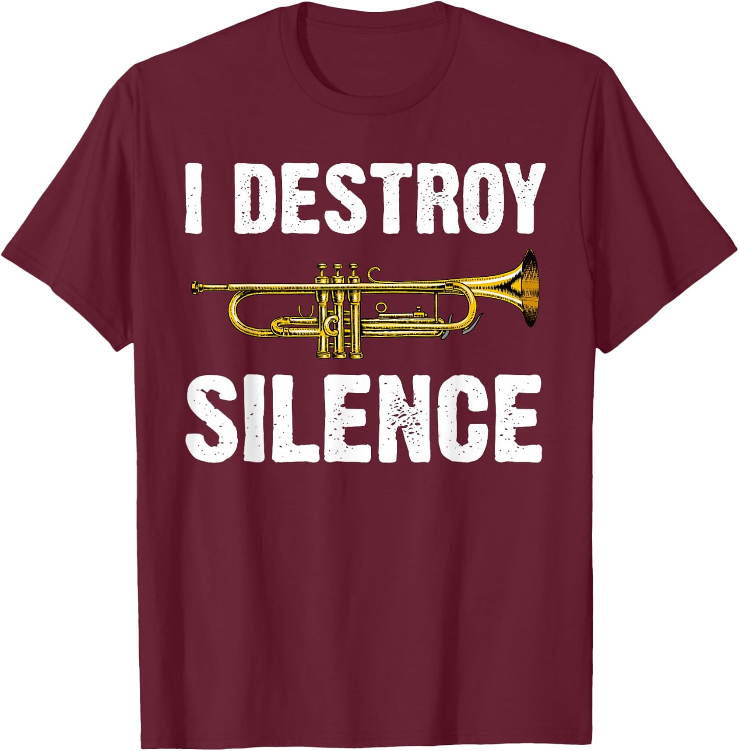 Funny Trumpet Player Art Women Trumpeter Orchestra T-Shirt - T-Shirt | Maroon