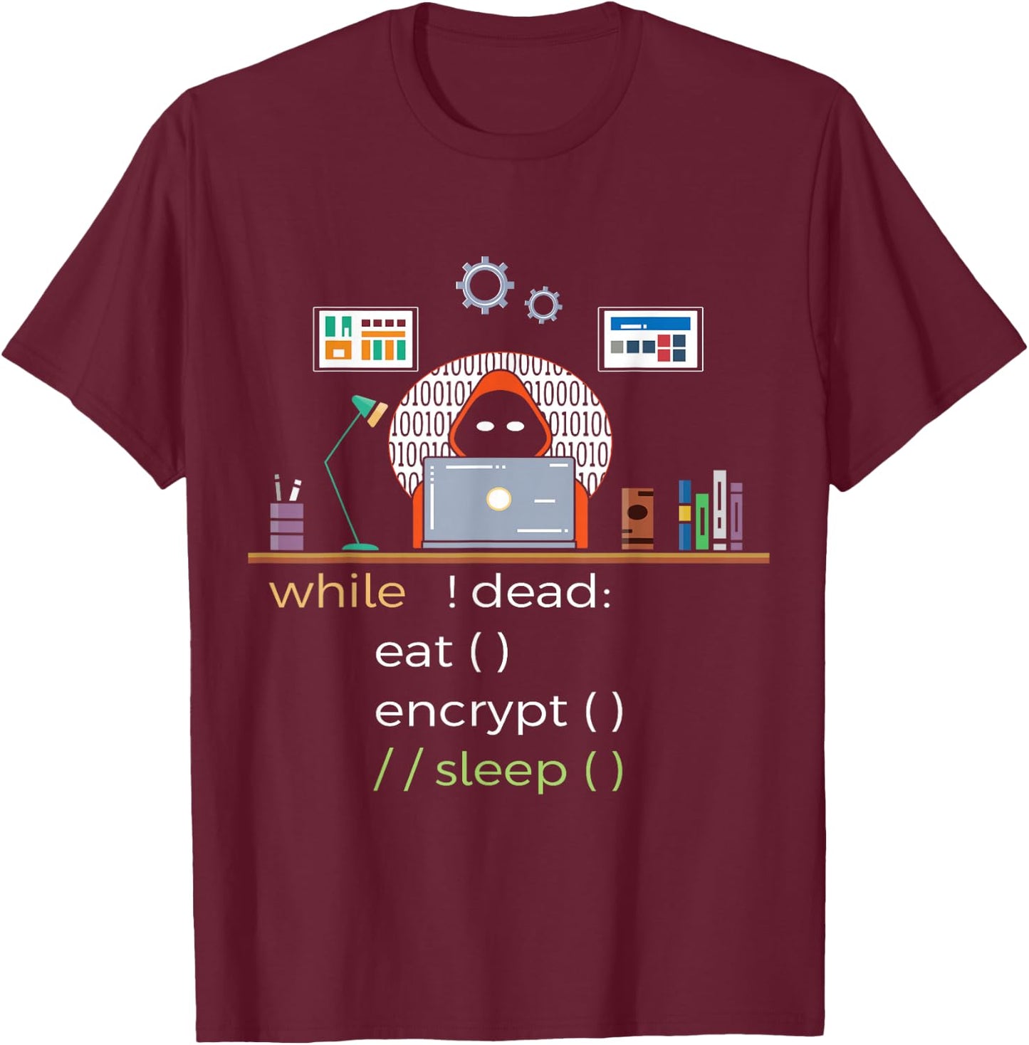 Cyber security Professional Funny IT Security Ethical hacker T-Shirt - T-Shirt | Maroon