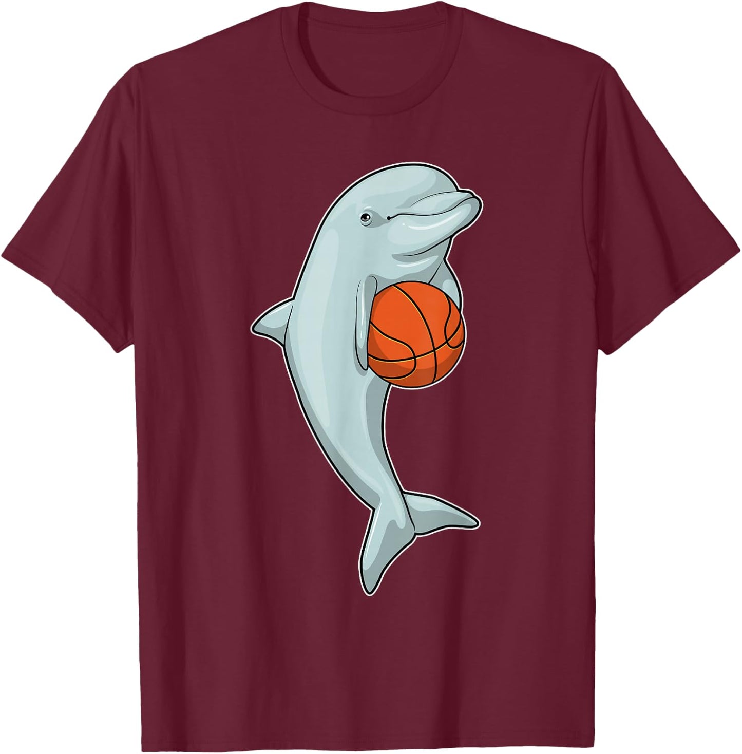 Dolphin Basketball player Basketball Sports T-Shirt - T-Shirt | Maroon