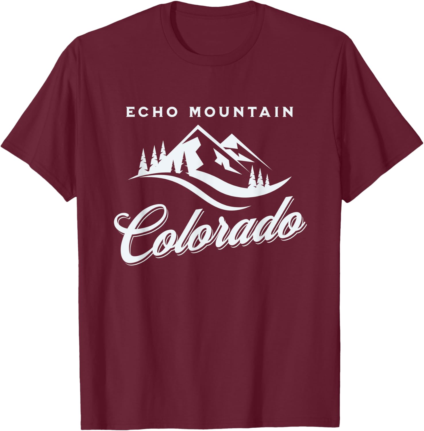 Echo Mountain Colorado T-Shirt - T-Shirt | Maroon