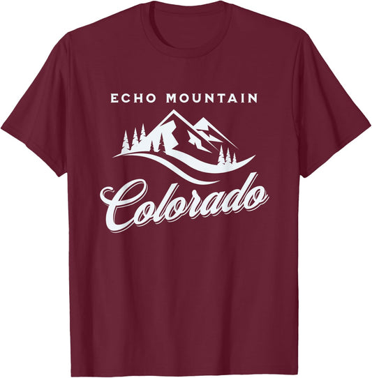 Echo Mountain Colorado T-Shirt - T-Shirt | Maroon