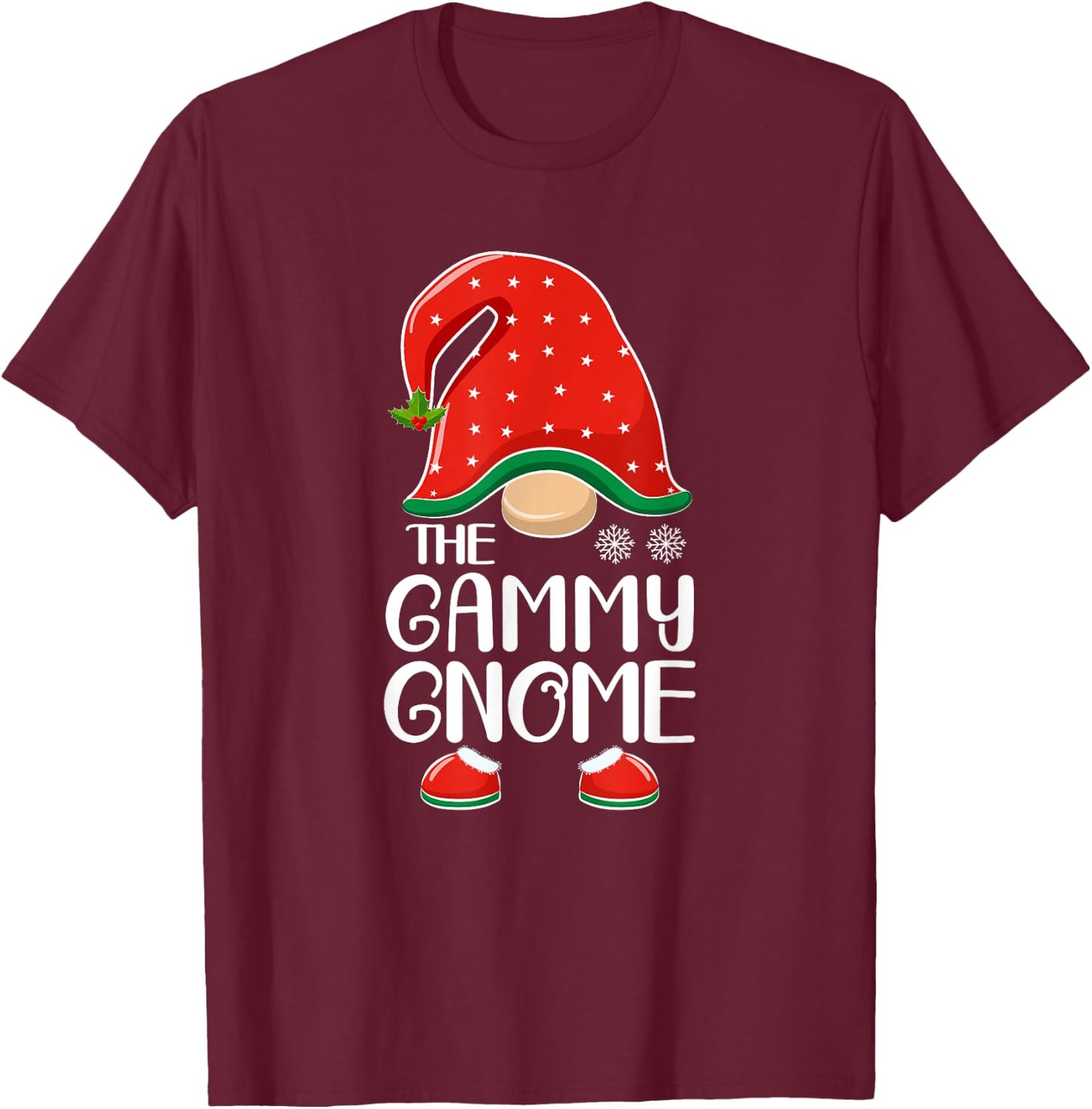 The Gammy Gnome Elf Matching Family Group Christmas T-Shirt - T-Shirt | Maroon