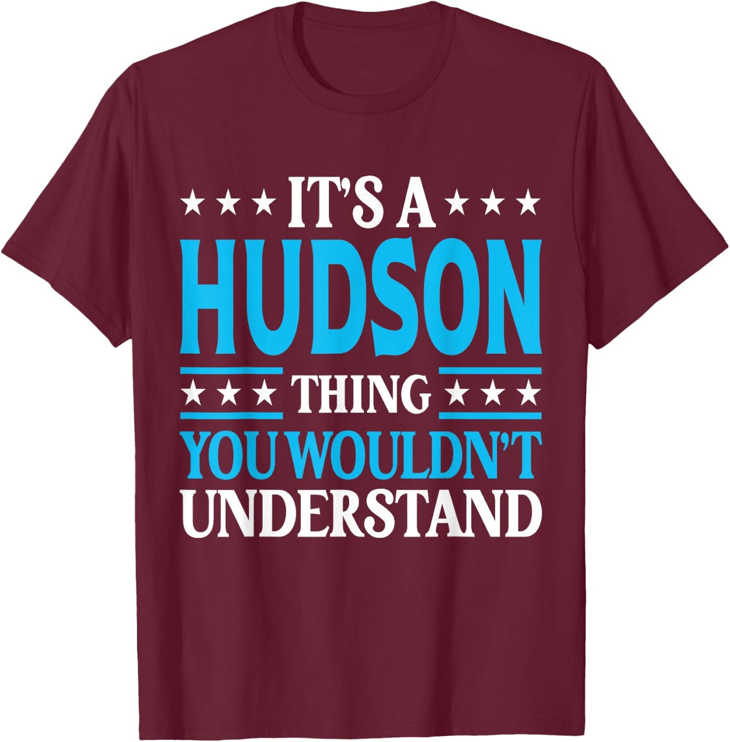 Hudson Thing Personal Name T-Shirt - T-Shirt | Maroon