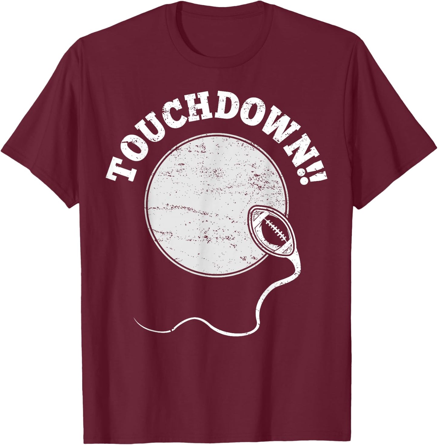 Football Pregnancy Announcement husband boyfriend T-Shirt - T-Shirt | Maroon