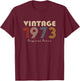 Retro Vintage 1973 Original Parts 46th Birthday T-Shirt - T-Shirt | Maroon