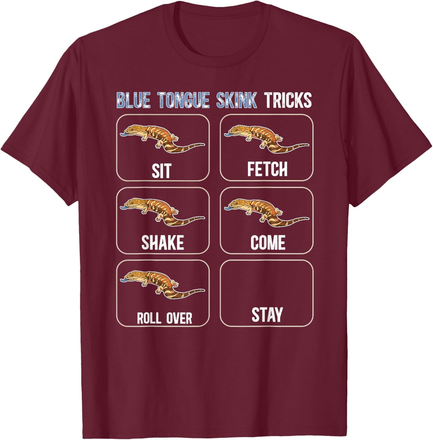 Blue Tongued Skink Owner Blue Tongued Skink Dad T-Shirt - T-Shirt | Maroon
