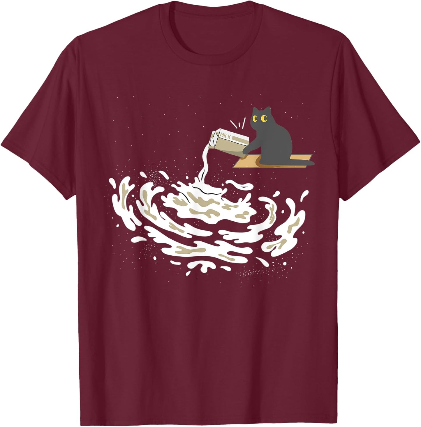 Astrophysics Milky Way Cat Astrophysicist Funny Physics Men Women T-Shirt - T-Shirt | Maroon