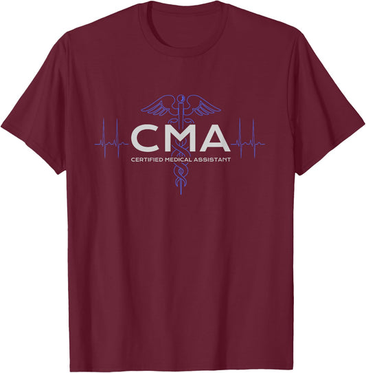 Professional - Certified Medical Assistant - Healthcare T-Shirt - T-Shirt | Maroon