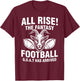 All Rise The Fantasy Football GOAT Has Arrived Funny Quote T-Shirt - T-Shirt | Maroon