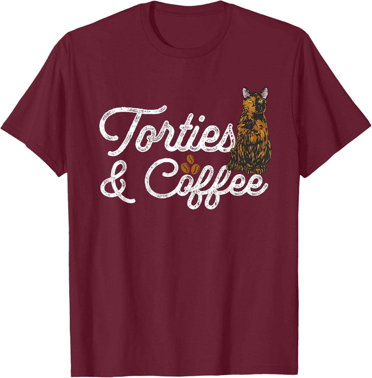 Coffee Tortoiseshell Cat Tortie Women T-Shirt - T-Shirt | Maroon