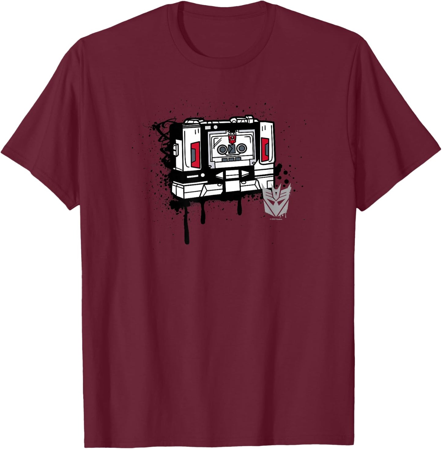 Transformers Soundwave Tape Cassette Player Form Graffiti T-Shirt - T-Shirt | Maroon