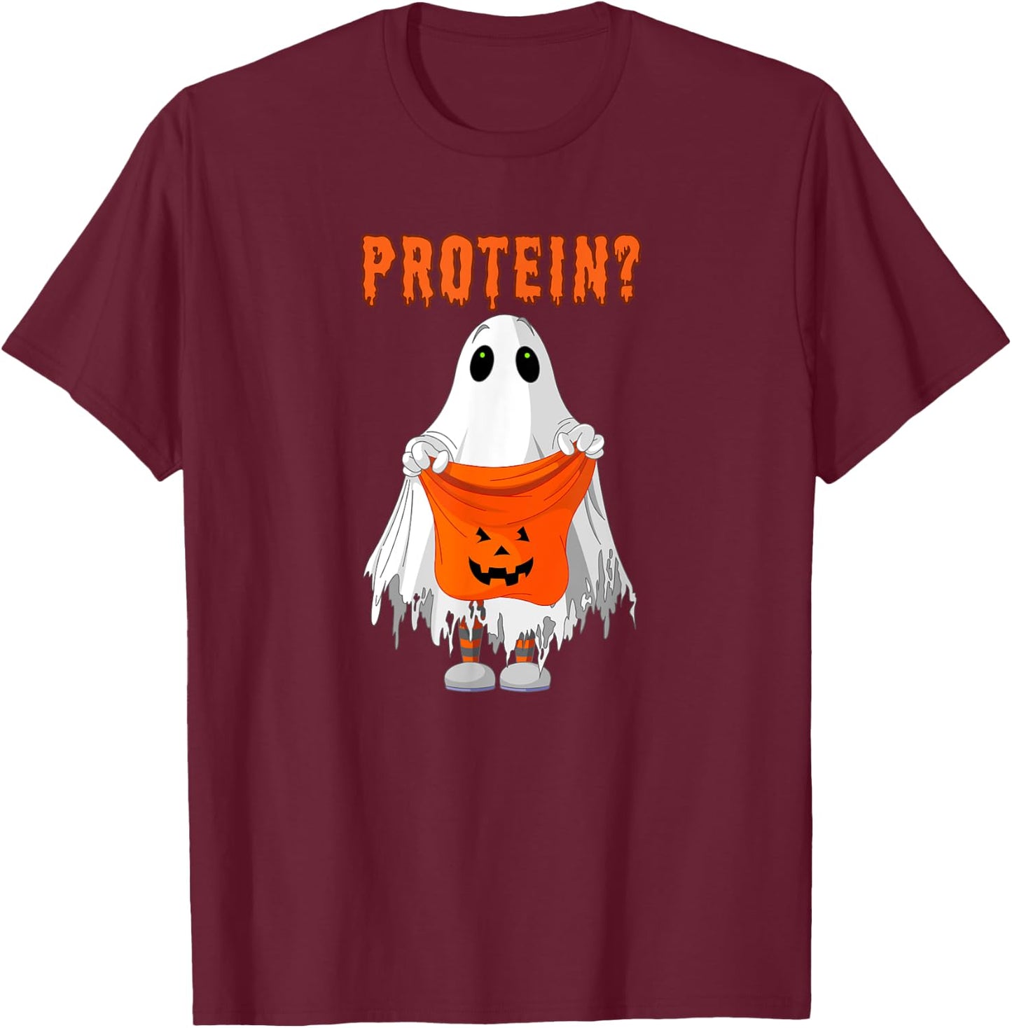 Halloween Gym Pump Cover Trick or Treat for Protein Gym Rat T-Shirt - T-Shirt | Maroon