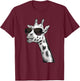 Cool Giraffe Art Women Kids Animal Lover African Zoo T-Shirt - T-Shirt | Maroon