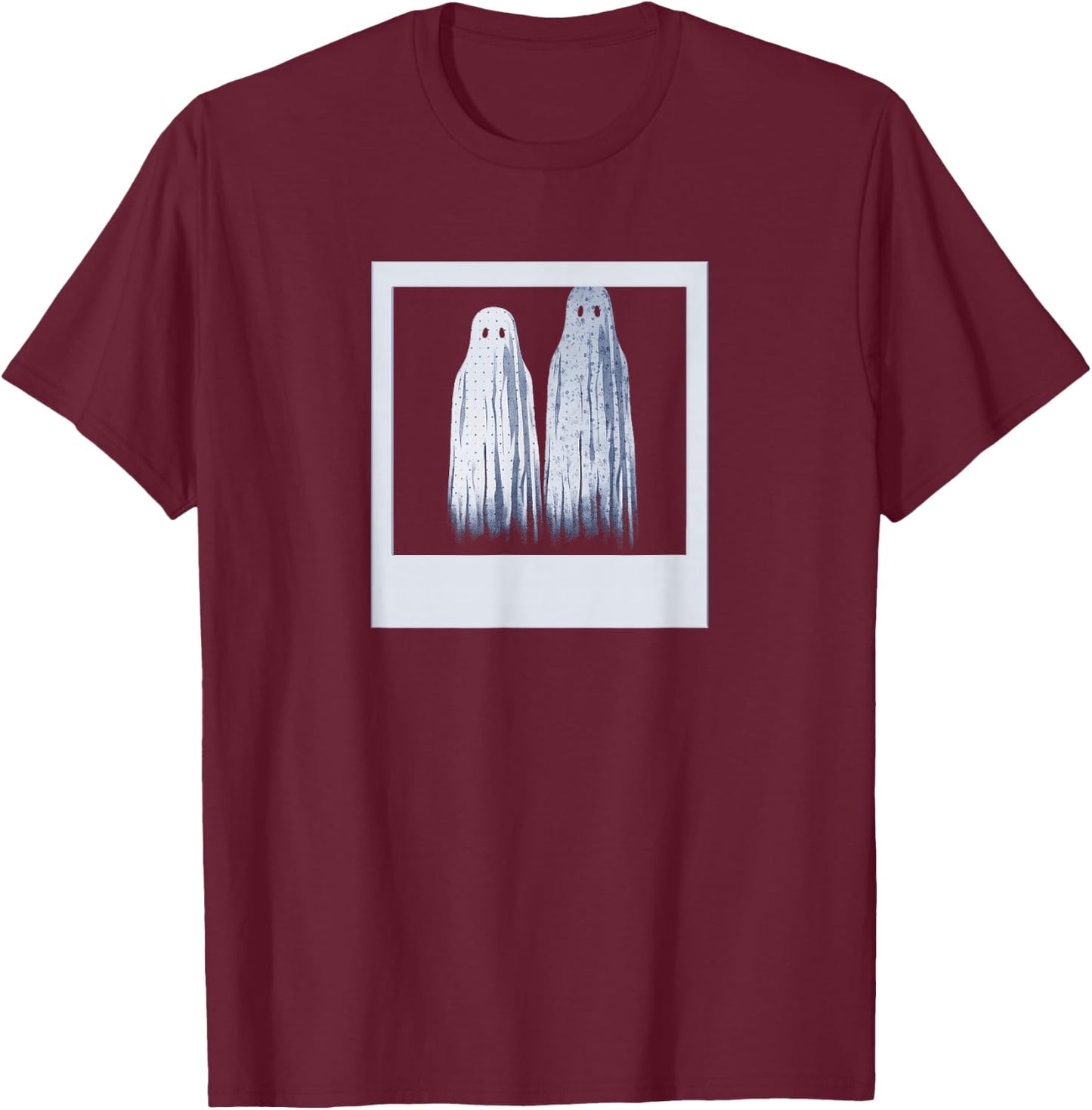 Strange and Unusual Ghost Photo Funny Horror Movie T-Shirt - T-Shirt | Maroon