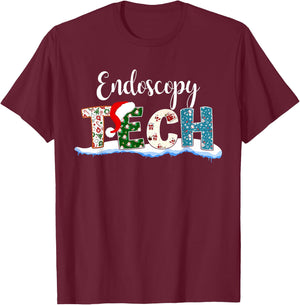 Endoscopy Tech Christmas Gastroenterology Endo Squad Xmas T-Shirt - T-Shirt | Maroon