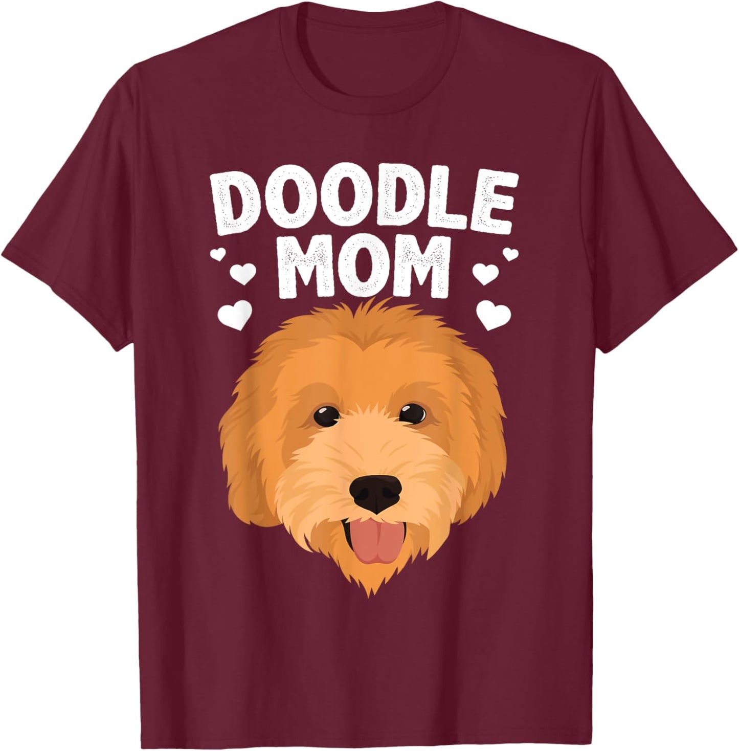 Cool Doodle Mom Girls Mama Golden Doodle Dog Owner T-Shirt - T-Shirt | Maroon
