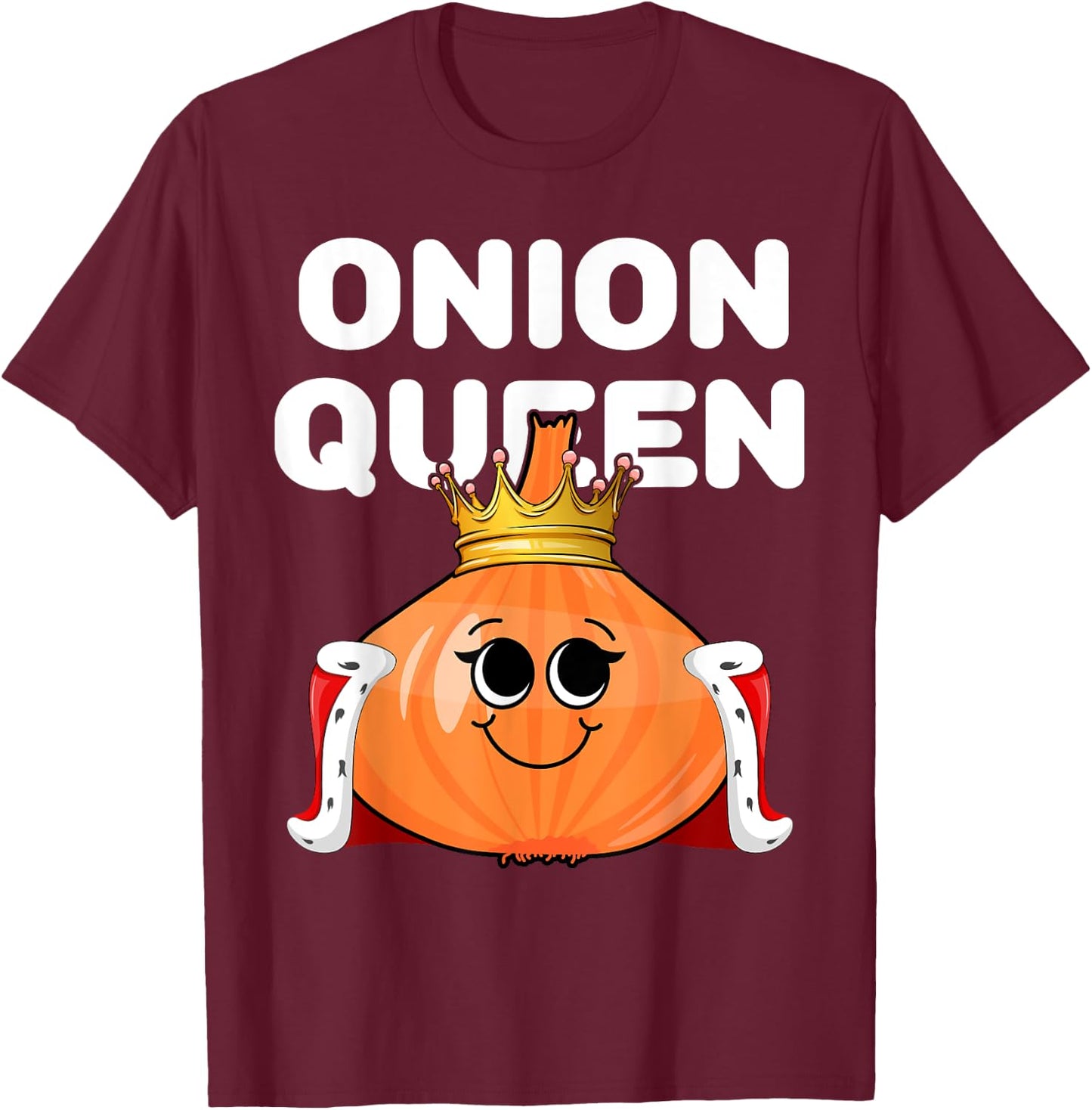 Onion Queen | Onion | Girls Onion T-Shirt - T-Shirt | Maroon