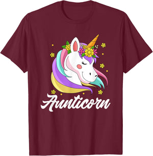 Unicorn rainbow - Aunticorn Aunt T-Shirt - T-Shirt | Maroon