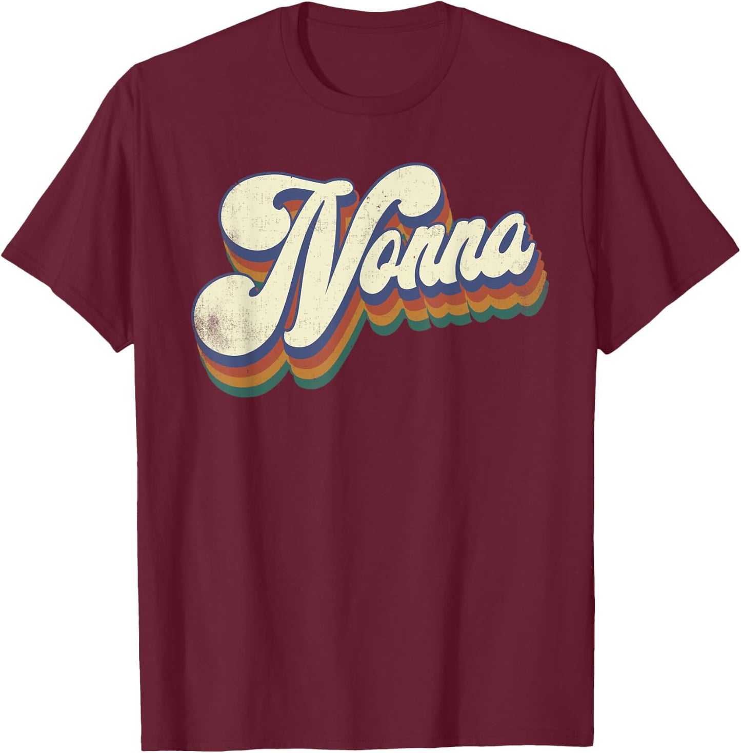 Nonna Gifts For Grandma Retro Vintage Mother's Day Nonna T-Shirt - T-Shirt | Maroon