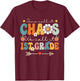 Some Call It Chaos We Call It 1st Grade First Grade Teachers T-Shirt - T-Shirt | Maroon