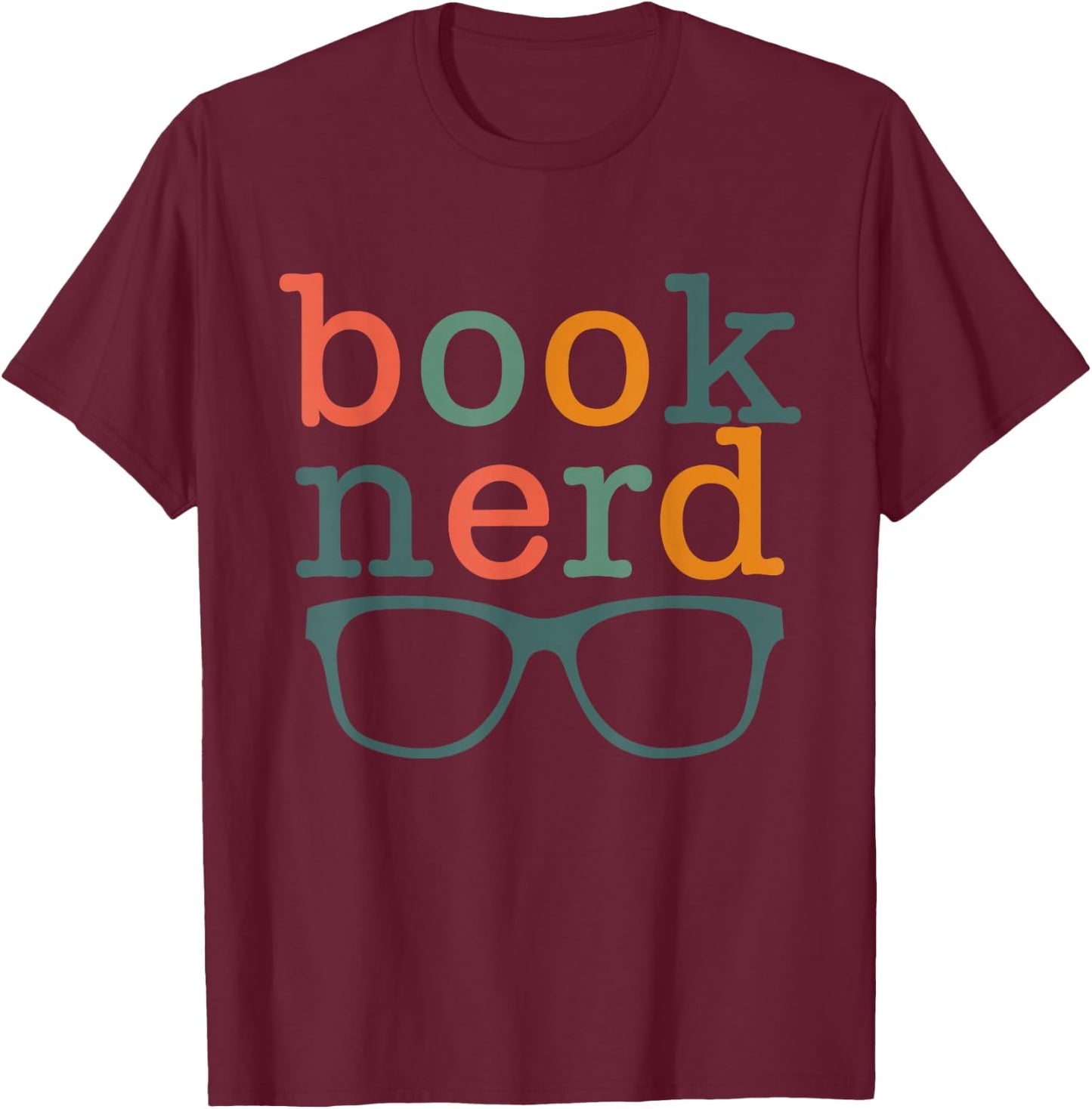 Funny Book Nerd - Cute Bookworm & Library Gift T-Shirt - T-Shirt | Maroon