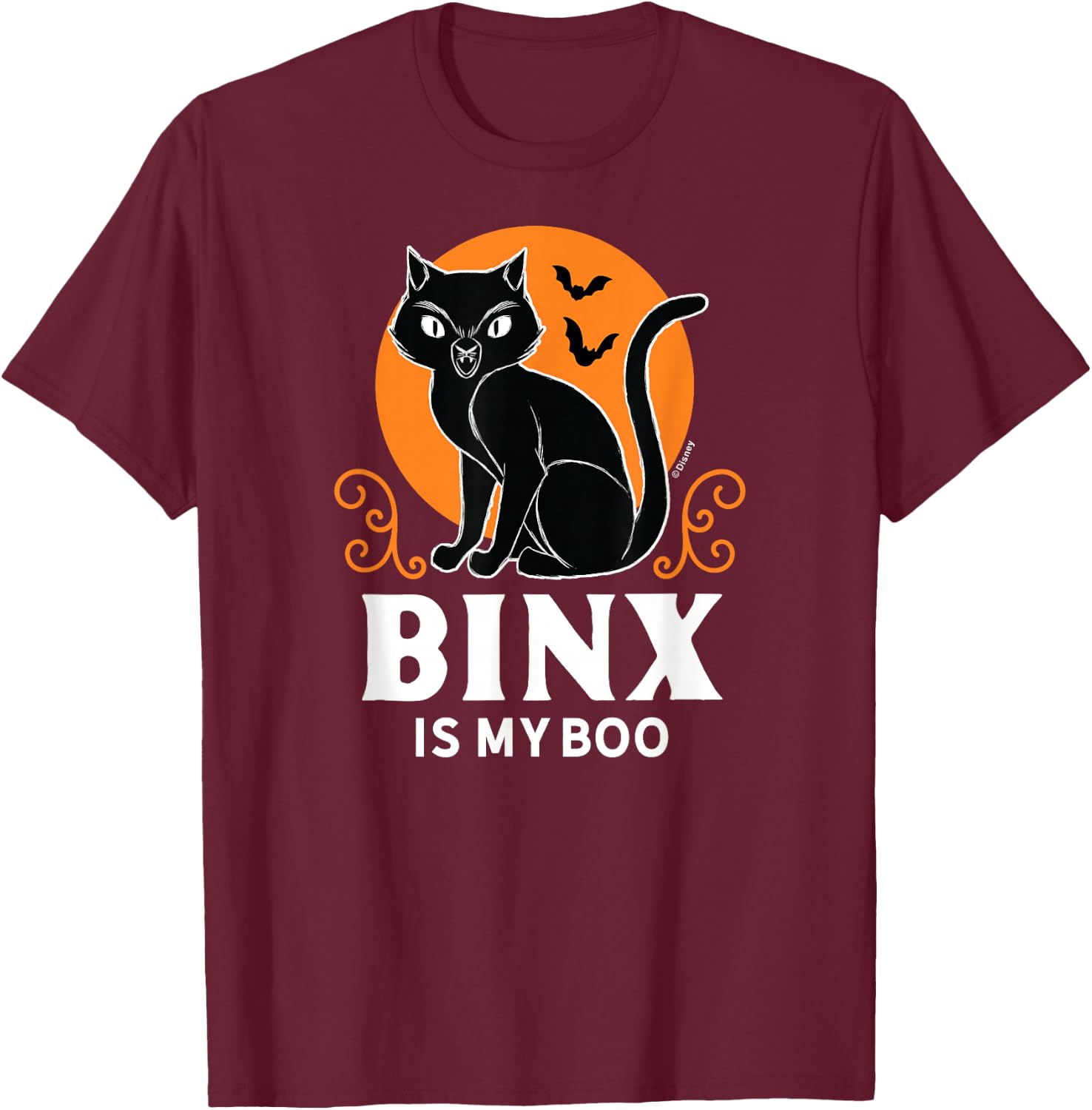 Hocus Pocus - Binx is My Boo T-Shirt - T-Shirt | Maroon