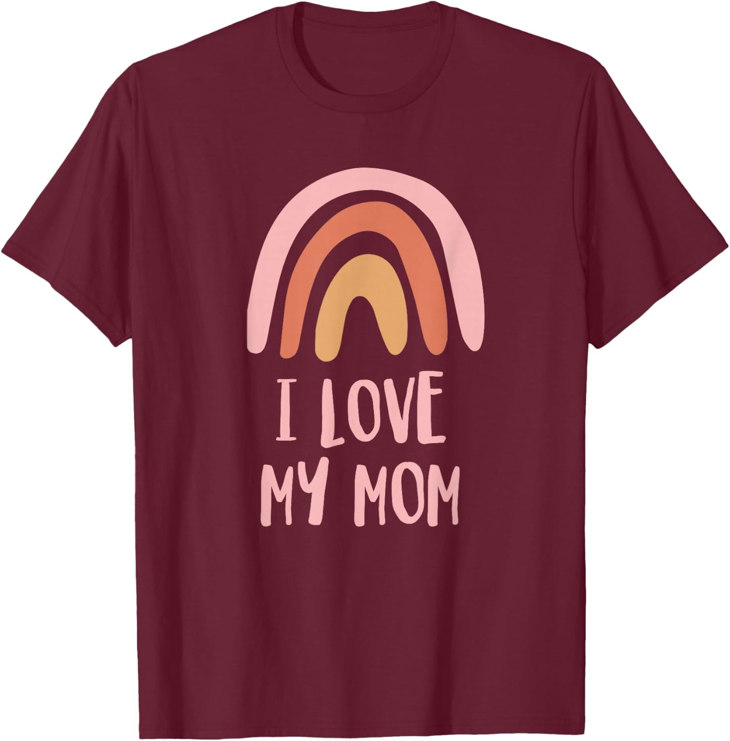 I Love My Mom Retro Vintage Cool T-Shirt - T-Shirt | Maroon
